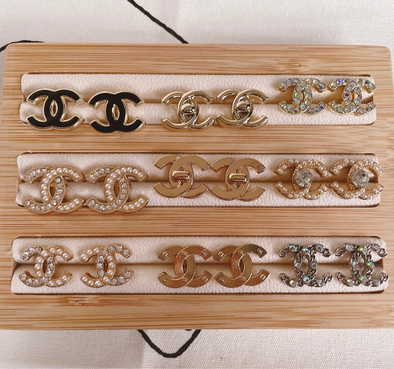 Vintage Chanel正品鈕釦改製飾品-9