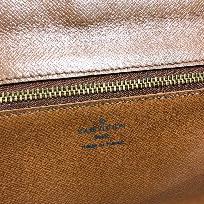 LV Louis Vuitton 紅皮老花信封包斜背包中古包-12