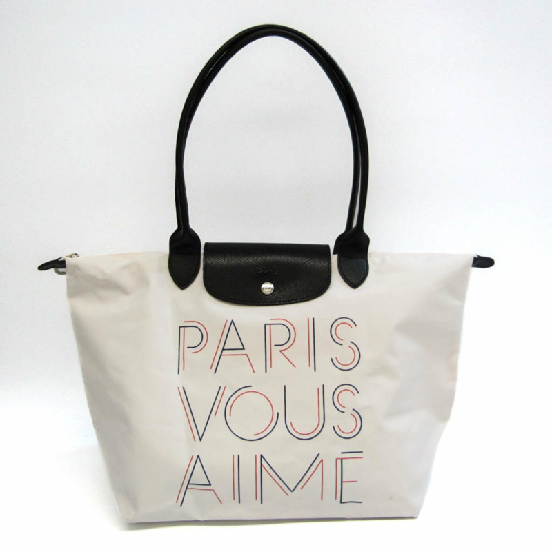 【日本直送】Longchamp Le Pliage Limited To Paris Airport 1899301AP007 女士皮革,尼龍折疊包,托特包 黑色,白色-0