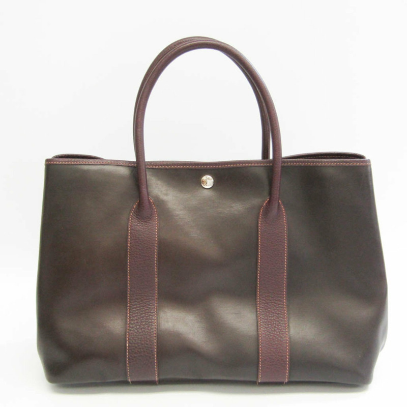 【日本直送】Hermes Garden Garden Party 女裝，男裝 Amazonia 托特包深棕色-0