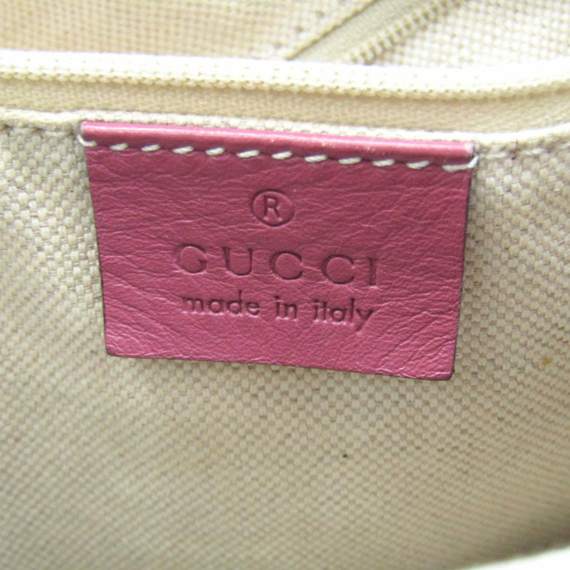 【日本直送】Gucci Sukey 232955 女士皮革，GG 帆布托特包米色，深棕色，粉色-9