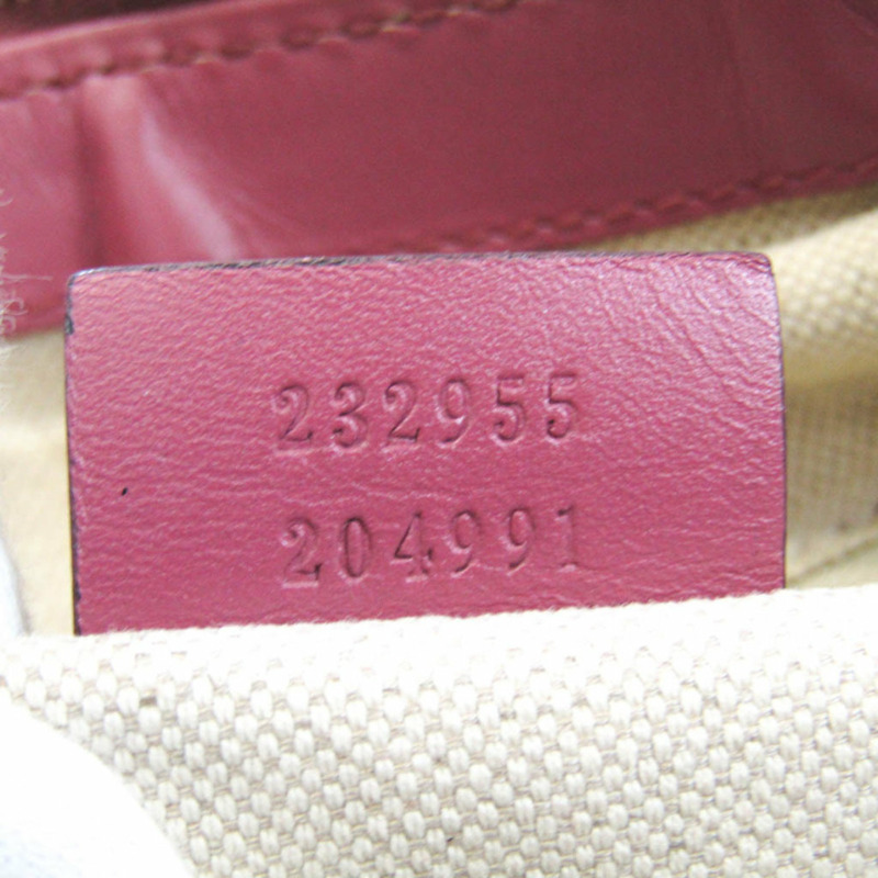 【日本直送】Gucci Sukey 232955 女士皮革，GG 帆布托特包米色，深棕色，粉色-10