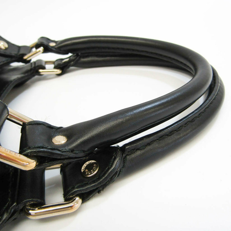 【日本直送】Gucci GG Canvas 211944 女士帆布皮革手袋米色黑色-6