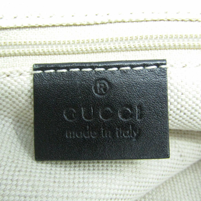 【日本直送】Gucci GG Canvas 211944 女士帆布皮革手袋米色黑色-11