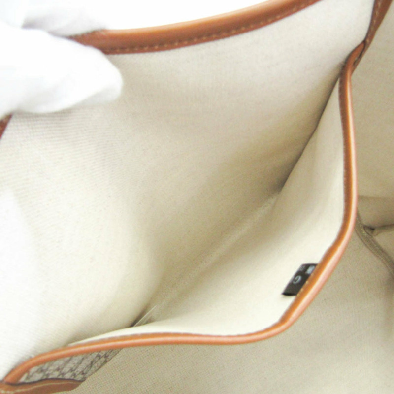 【日本直送】Gucci GG Plus Sherry 211134 女士、男士 PVC、皮革手提袋米色、棕色-7