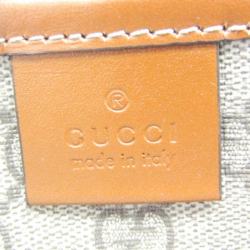 【日本直送】Gucci GG Plus Sherry 211134 女士、男士 PVC、皮革手提袋米色、棕色-8