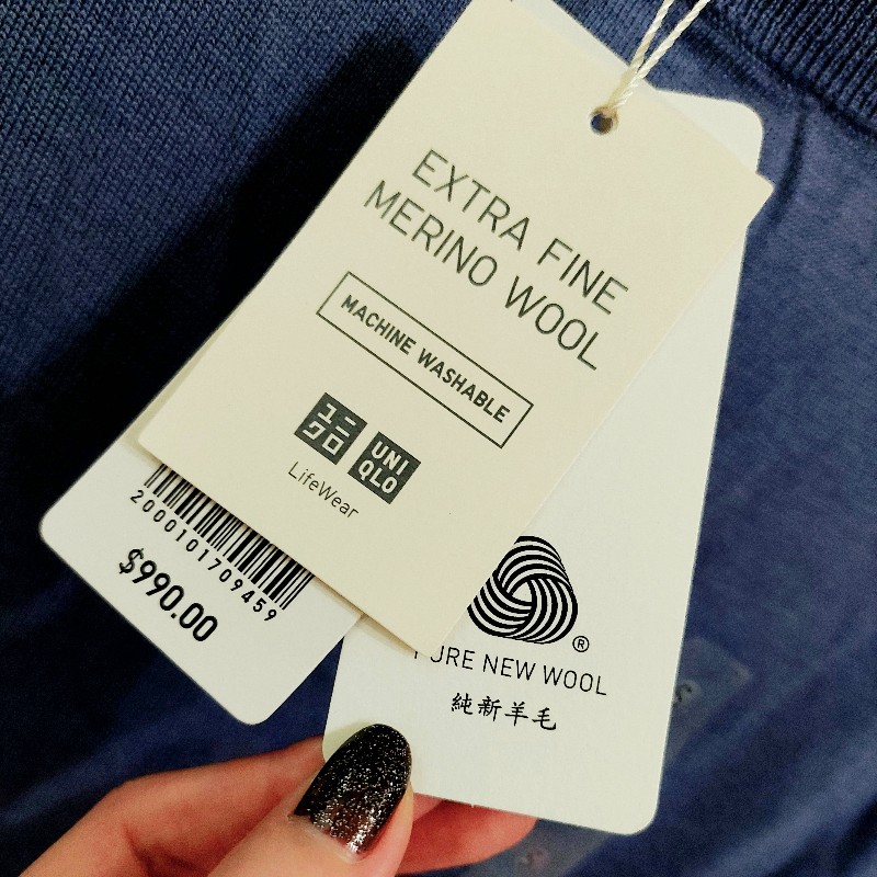 UNIQLO 日本品牌 全新含吊牌 莫蘭迪柔軟100%羊毛針織-2