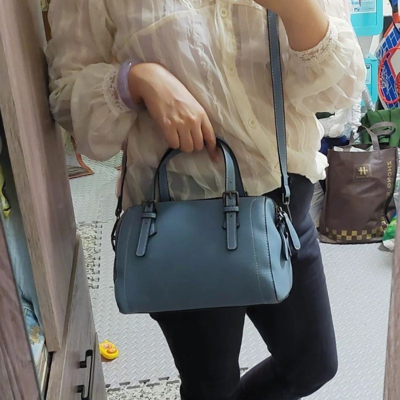 霧霾藍 波士頓包 側背包 肩背包 手提包 斜背包 小資女 平價-6