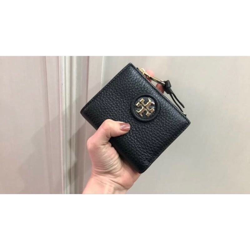 ✅現貨秒出🚚 💛Tory Burch 圓logo 牛皮短夾_黑-0