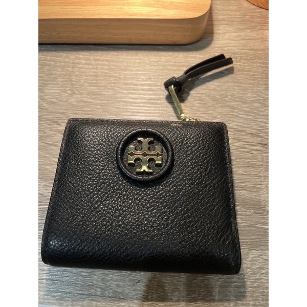 ✅現貨秒出🚚 💛Tory Burch 圓logo 牛皮短夾_黑-2
