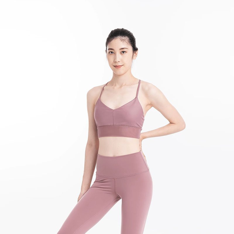 【全新品】ALO YOGA 背後交叉運動內衣-乾燥玫瑰色+ALO YOGA 背後交叉運動內衣-紫芋色 for zzz88126-0