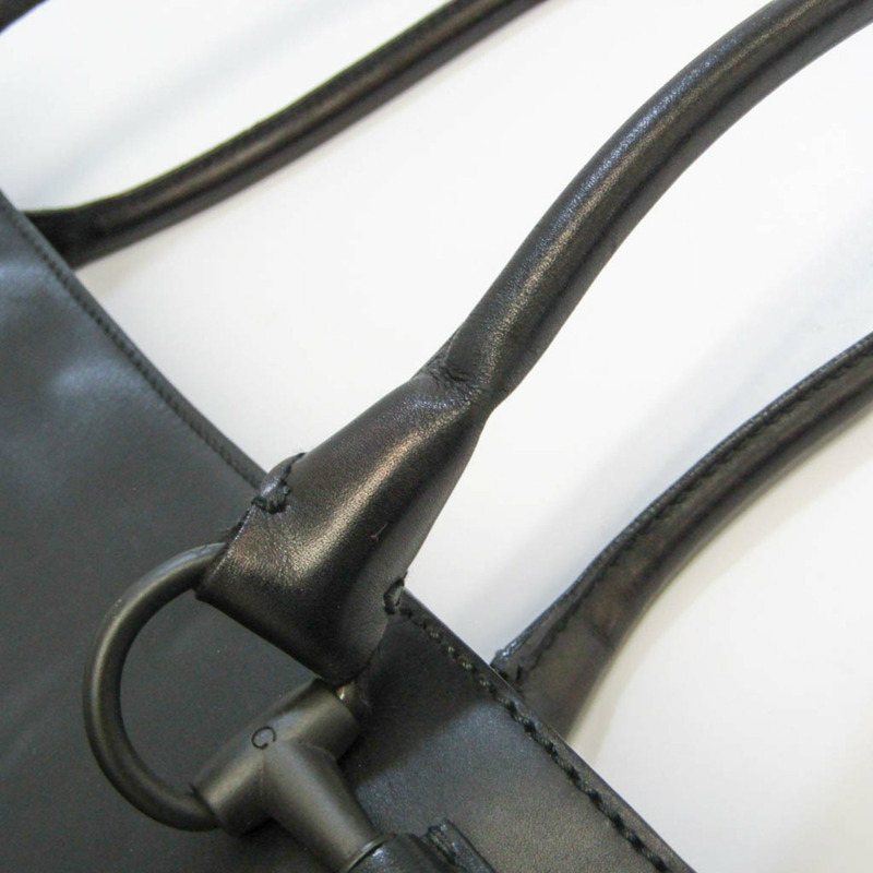 【日本直送】Gucci 101346 女士皮革手提包黑色-7