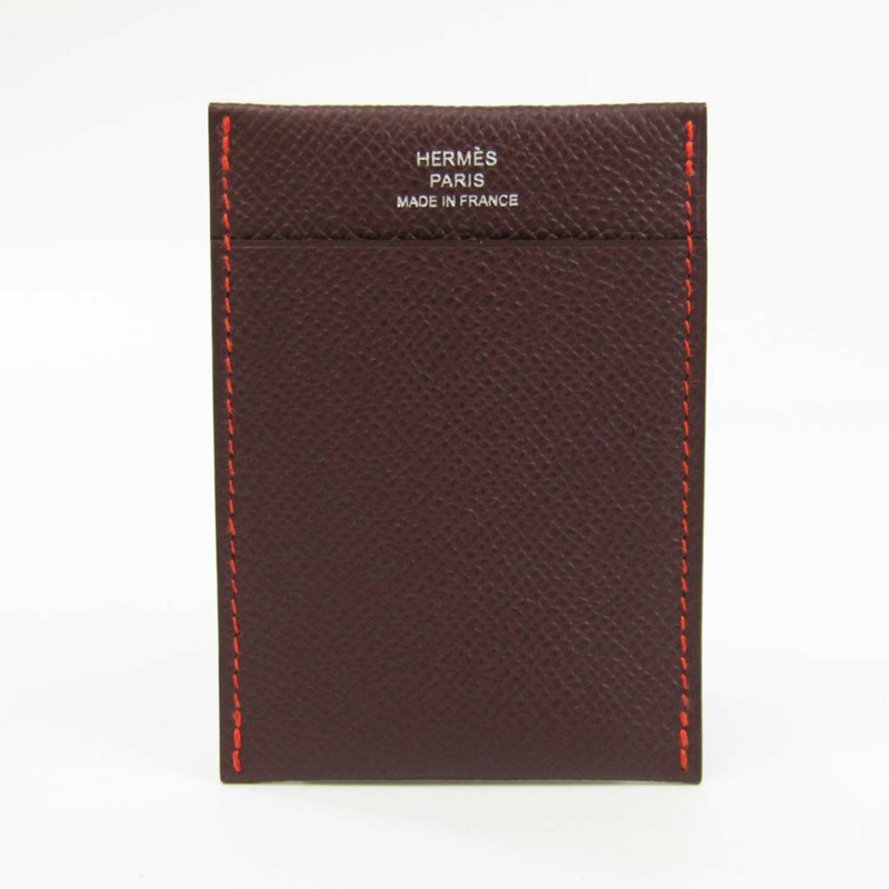 【日本直送】Hermes Gama Epsom 皮革卡包 紅棕色-0