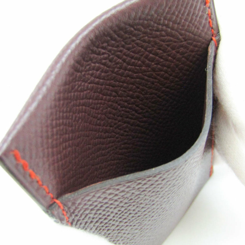 【日本直送】Hermes Gama Epsom 皮革卡包 紅棕色-3