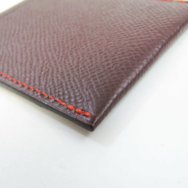 【日本直送】Hermes Gama Epsom 皮革卡包 紅棕色-5