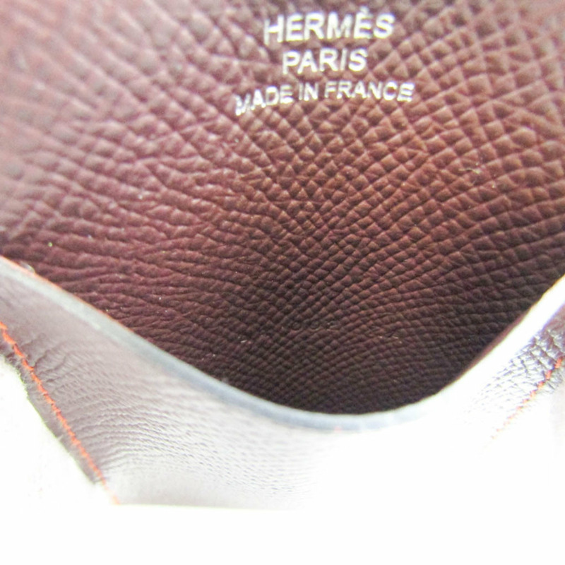 【日本直送】Hermes Gama Epsom 皮革卡包 紅棕色-7