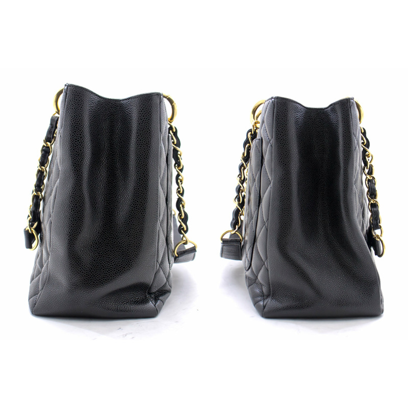 【日本直送】CHANEL Caviar GST 13" Grand Shopping Tote 鏈單肩包黑色-4
