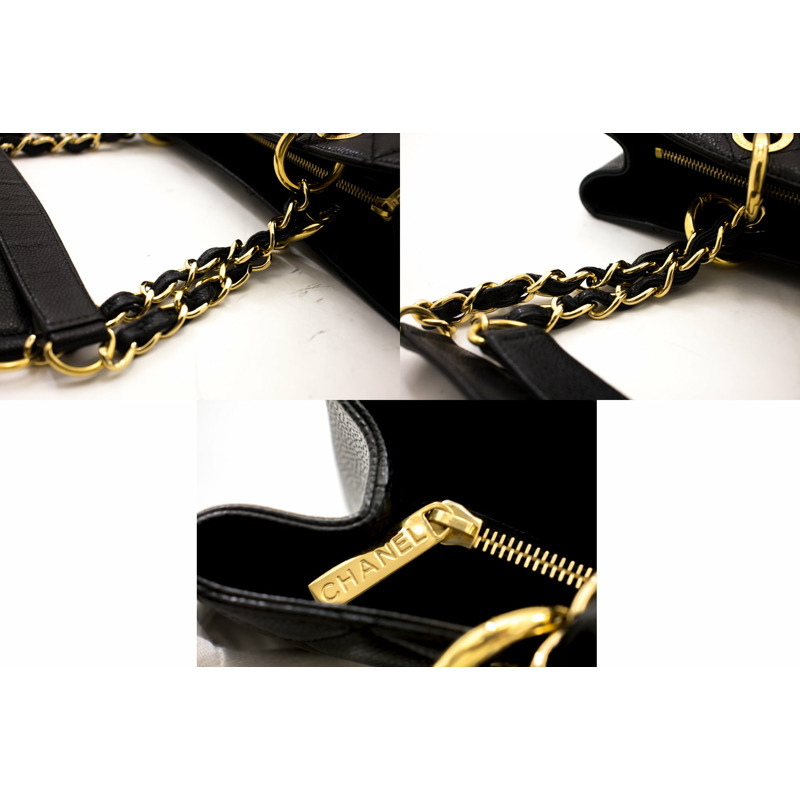 【日本直送】CHANEL Caviar GST 13" Grand Shopping Tote 鏈單肩包黑色-7