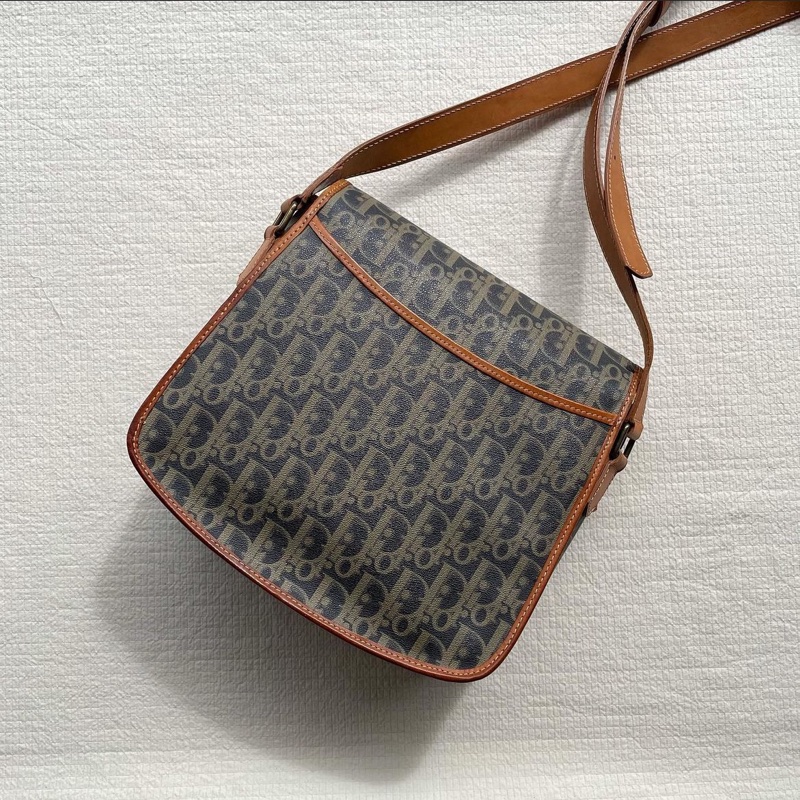 [購買前請私訊我] Vintage 古董包 Dior 藍色老花郵差包-3