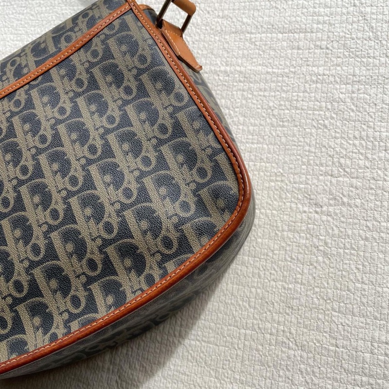 [購買前請私訊我] Vintage 古董包 Dior 藍色老花郵差包-4