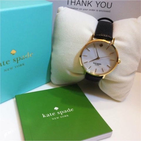 「Kate Spade」Classic Metro Watch 女用手錶（黑金色）