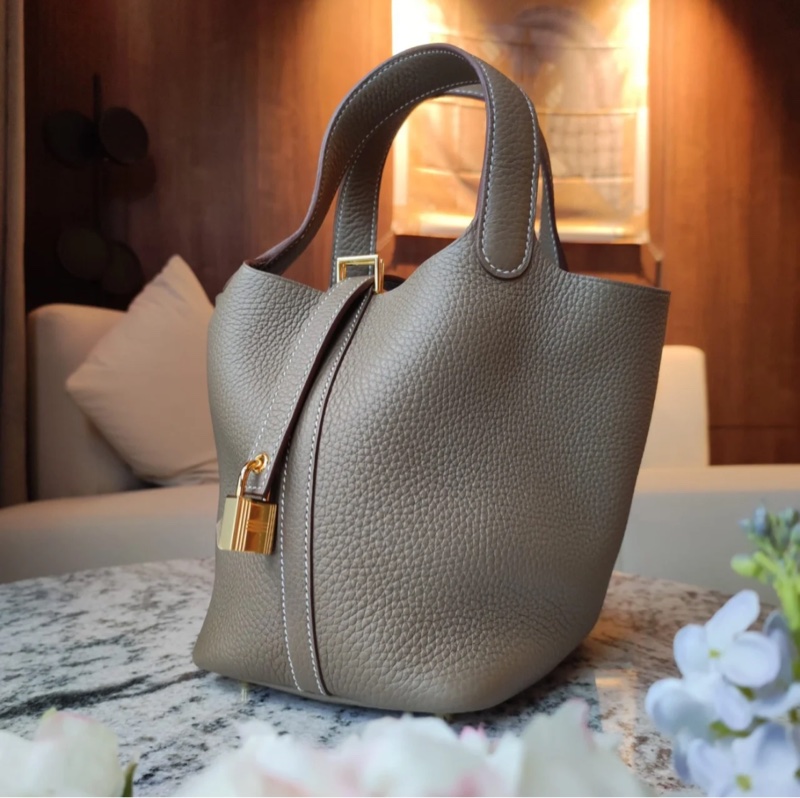 Hermes Picotin 18 小菜藍 大象灰金扣-0