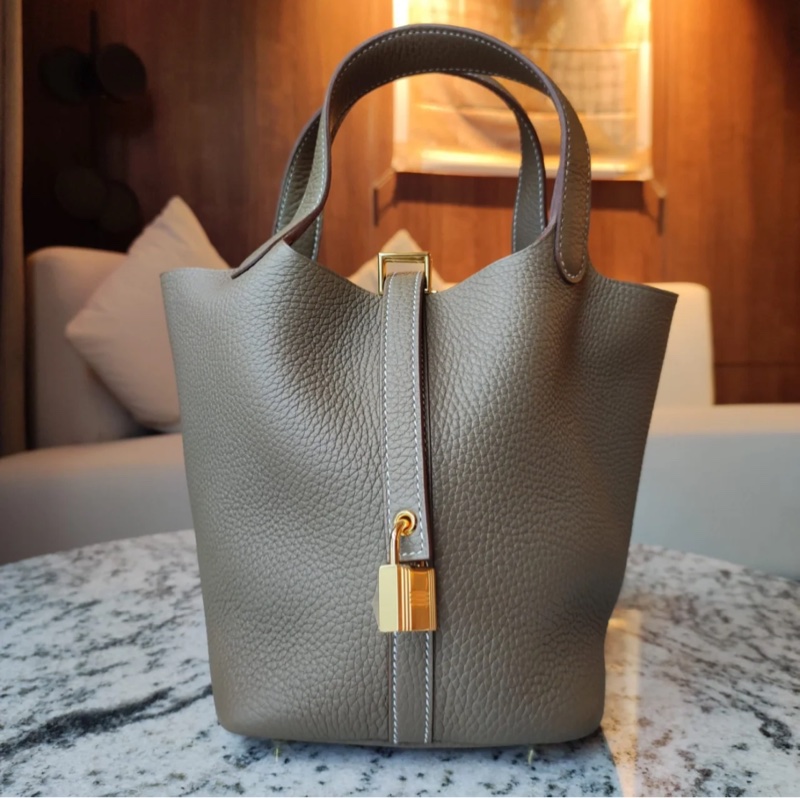 Hermes Picotin 18 小菜藍 大象灰金扣-1