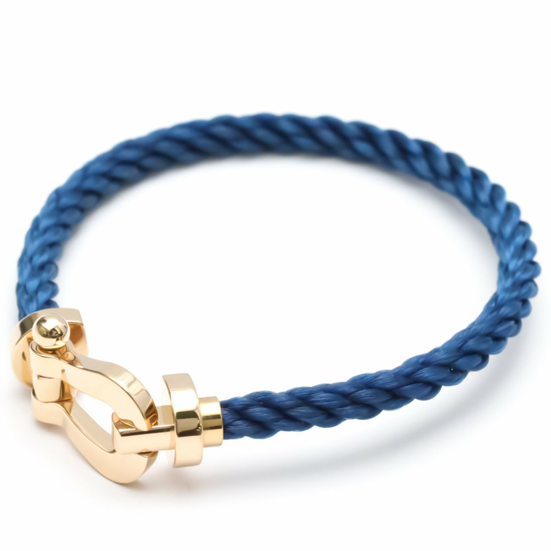 【日本直送】拋光 FRED Force 10 大號型號 #16 18K 玫瑰金鋼手鍊 BF553570-1