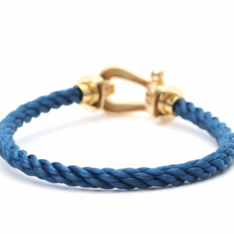 【日本直送】拋光 FRED Force 10 大號型號 #16 18K 玫瑰金鋼手鍊 BF553570-4