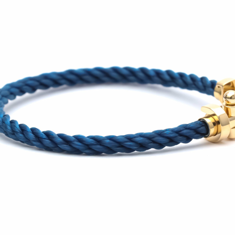 【日本直送】拋光 FRED Force 10 大號型號 #16 18K 玫瑰金鋼手鍊 BF553570-5