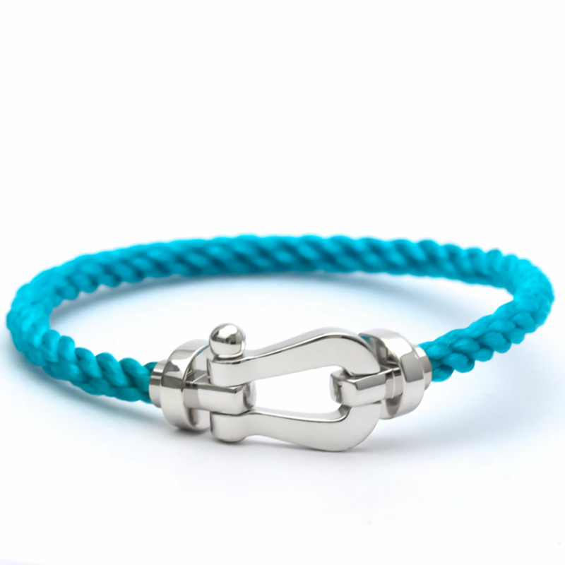 【日本直送】拋光 FRED Force 10 大號型號 #17 18K 白金鋼手鍊 BF553612-0