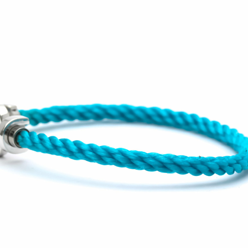 【日本直送】拋光 FRED Force 10 大號型號 #17 18K 白金鋼手鍊 BF553612-3