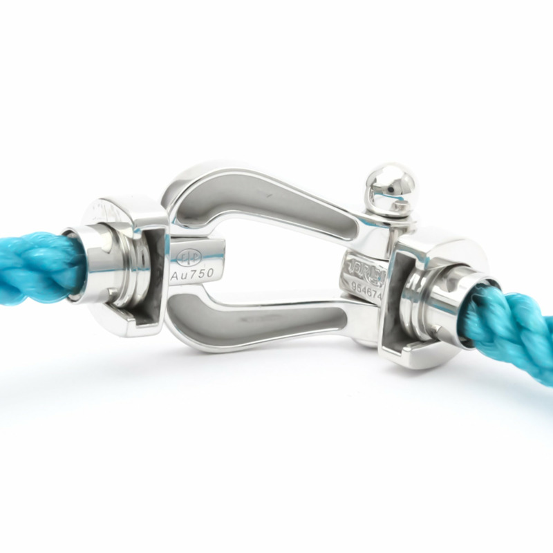 【日本直送】拋光 FRED Force 10 大號型號 #17 18K 白金鋼手鍊 BF553612-8