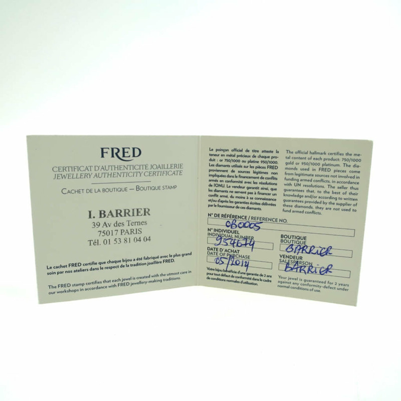 【日本直送】拋光 FRED Force 10 大號型號 #17 18K 白金鋼手鍊 BF553612-10