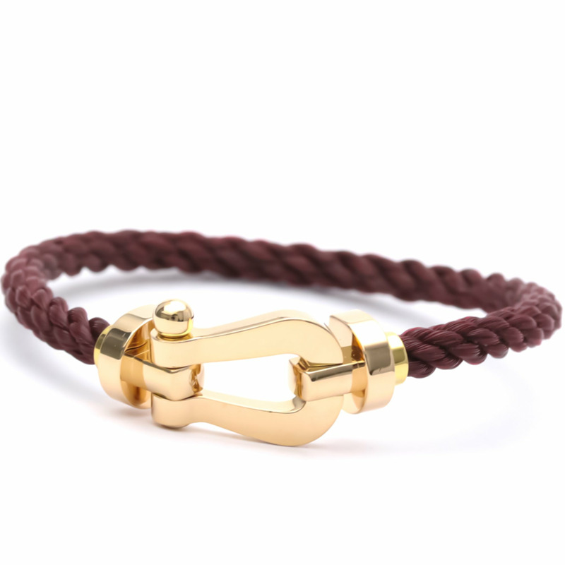 【日本直送】拋光 FRED Force 10 大號型號 #15 18K 玫瑰金鋼手鍊 BF554218【限時大折扣!!全面現打9折】-0