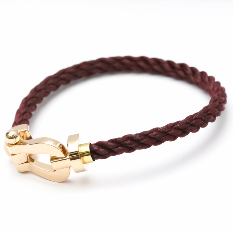 【日本直送】拋光 FRED Force 10 大號型號 #15 18K 玫瑰金鋼手鍊 BF554218【限時大折扣!!全面現打9折】-1