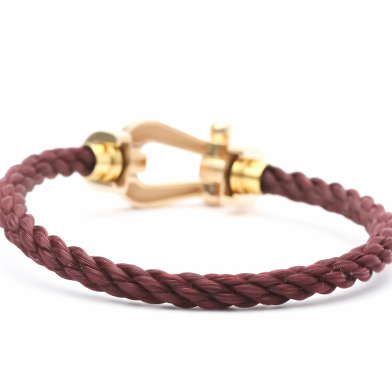 【日本直送】拋光 FRED Force 10 大號型號 #15 18K 玫瑰金鋼手鍊 BF554218【限時大折扣!!全面現打9折】-4