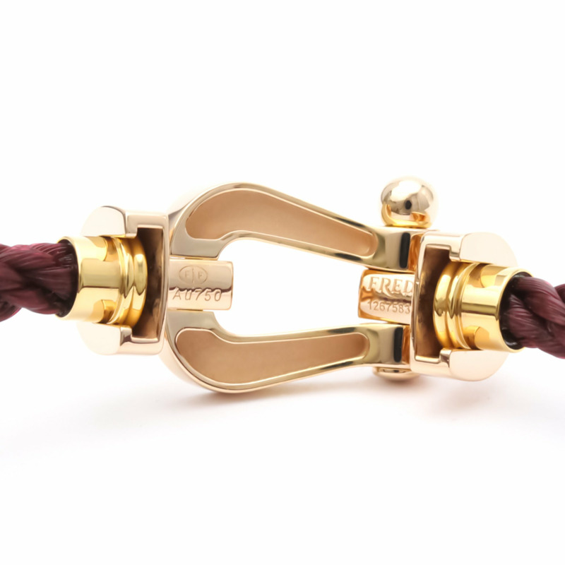 【日本直送】拋光 FRED Force 10 大號型號 #15 18K 玫瑰金鋼手鍊 BF554218【限時大折扣!!全面現打9折】-8