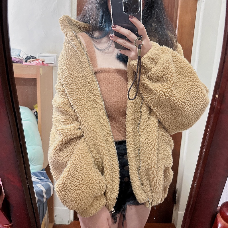 泰迪熊🧸羔羊毛毛外套!冬天必備,蓬鬆、慵懶、小性感!-0
