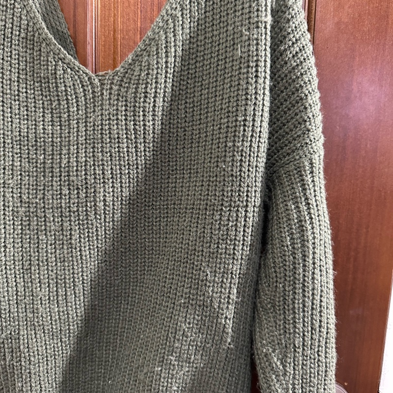 性感V領露背針織毛衣🧶氣質卻有小心機的小穿搭😆-2