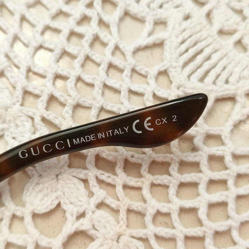 正品gucci雙G綠紅綠琥珀色抗UV墨鏡/太陽眼鏡(附保卡)-5
