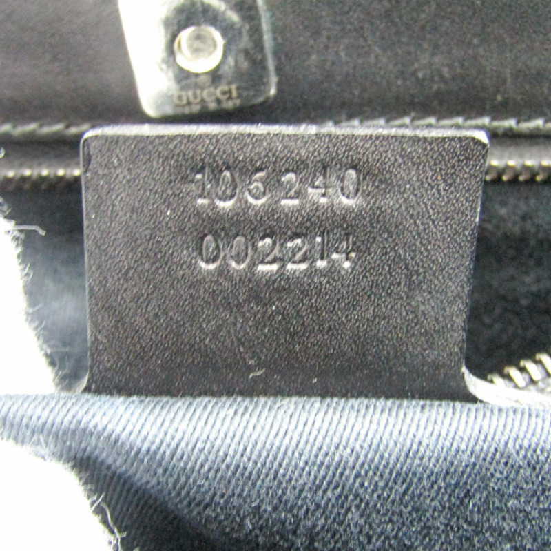 【日本直送】Gucci GG 帆布 106240 女士皮革，GG 帆佈單肩包黑色-11