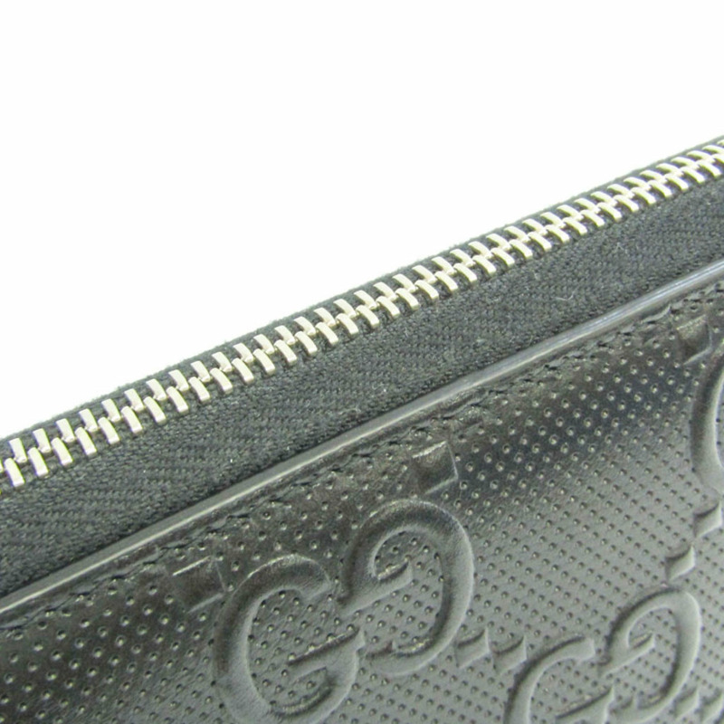 【日本直送】Gucci GG 壓紋 625558 女士、男士皮革長款錢包（雙折）黑色-6