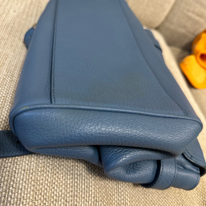 英國凱特王妃愛牌 甜甜價 Mulberry Alexa 鐵灰藍（Steel Blue)學院包/郵差包 可手提斜背側背-15