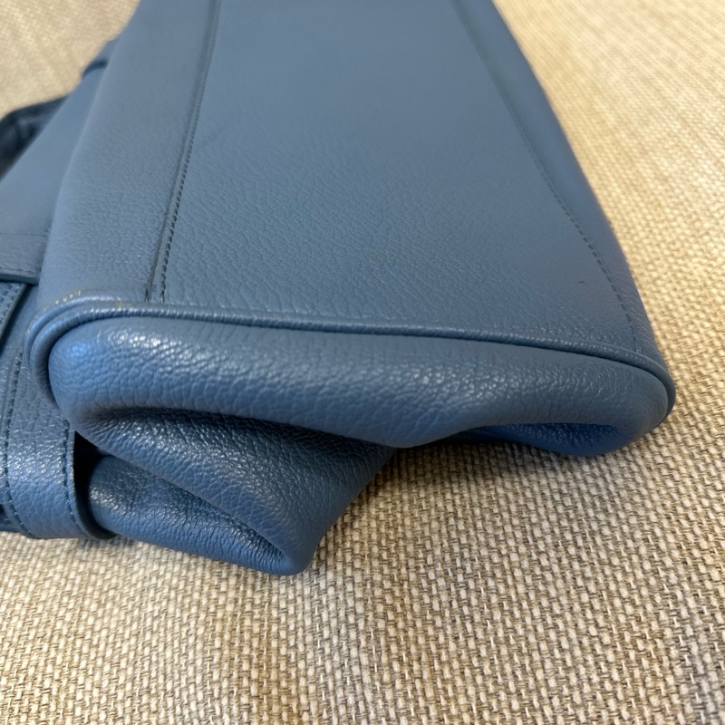 英國凱特王妃愛牌 甜甜價 Mulberry Alexa 鐵灰藍（Steel Blue)學院包/郵差包 可手提斜背側背-16