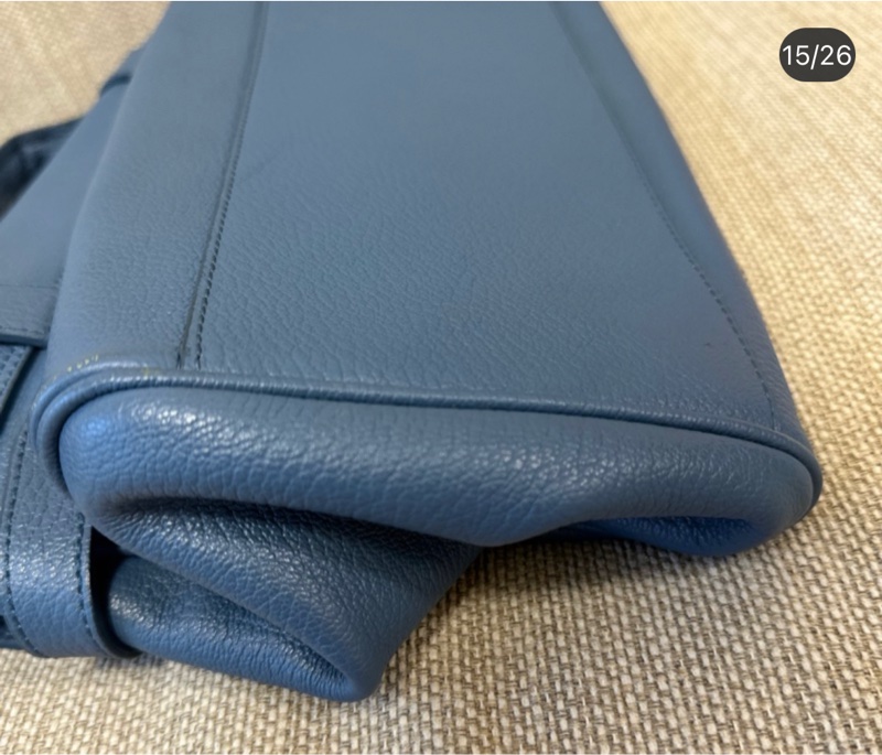 英國凱特王妃愛牌 甜甜價 Mulberry Alexa 鐵灰藍（Steel Blue)學院包/郵差包 可手提斜背側背-17