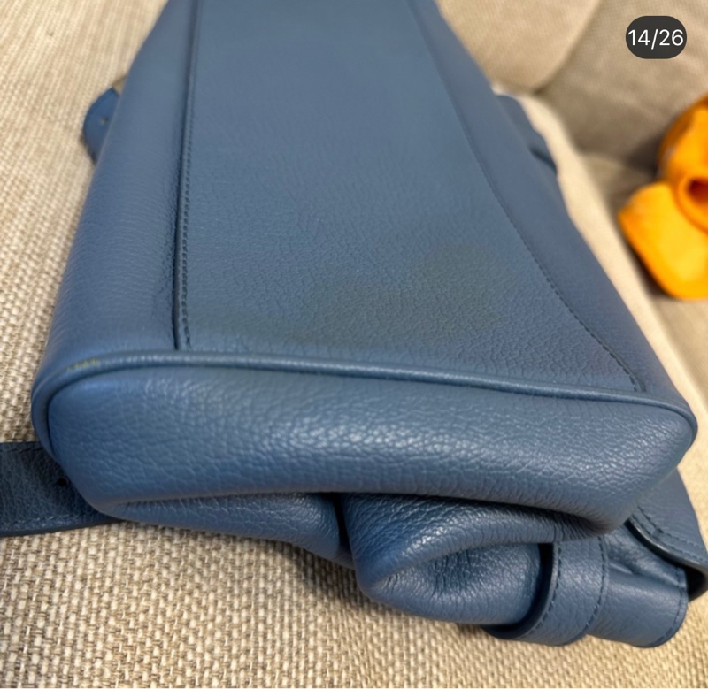 英國凱特王妃愛牌 甜甜價 Mulberry Alexa 鐵灰藍（Steel Blue)學院包/郵差包 可手提斜背側背-18