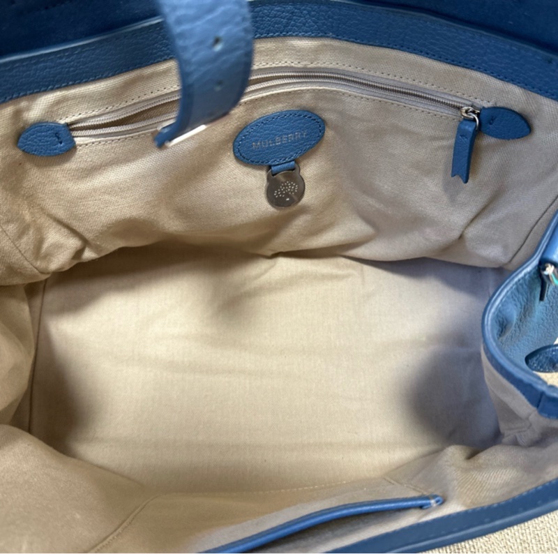 英國凱特王妃愛牌 甜甜價 Mulberry Alexa 鐵灰藍（Steel Blue)學院包/郵差包 可手提斜背側背-4