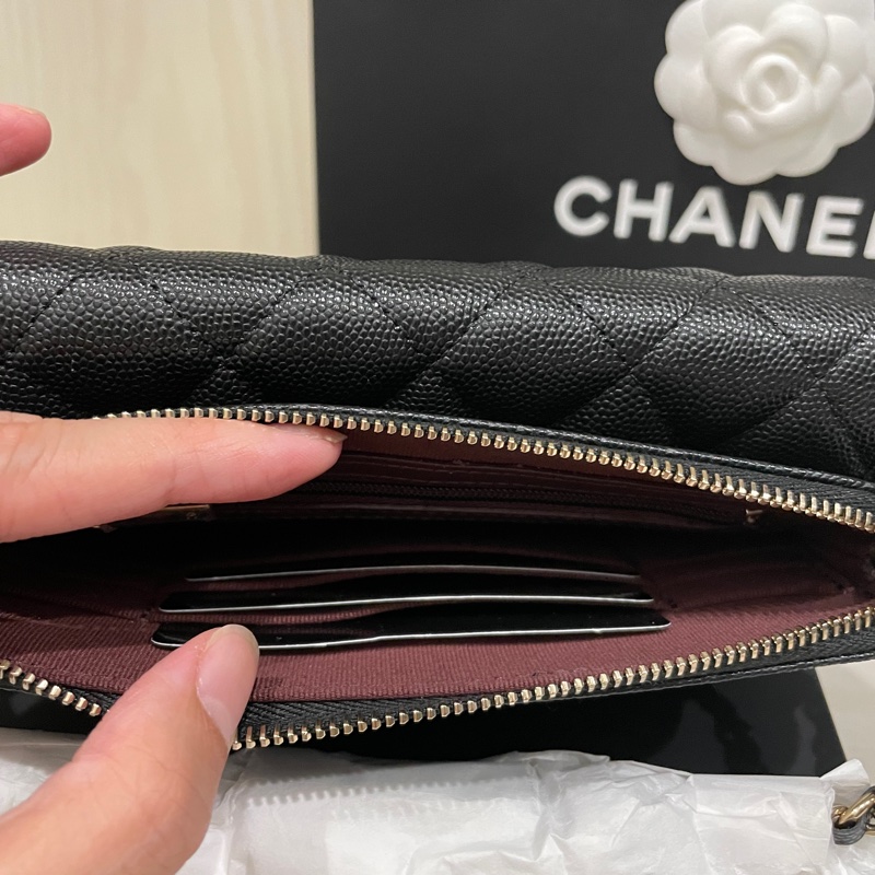Chanel 全新荔枝黑金 WOC 二合一 手機包-5