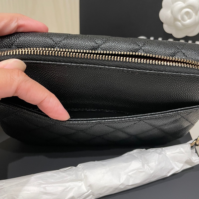 Chanel 全新荔枝黑金 WOC 二合一 手機包-6